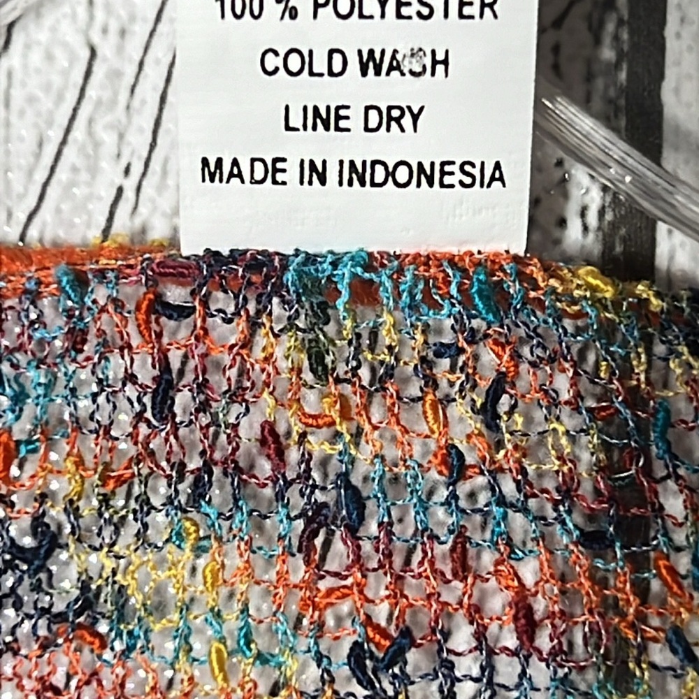 Van Klee Multi-Color Open Lightweight Coverup - image 5